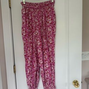 Anthropologie floral joggers
